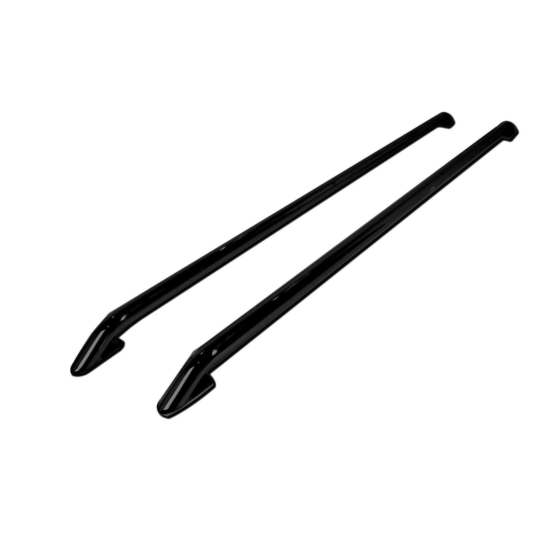 BlackOEStyleSteelRoofRailsfortheVolkswagenTransporterT6SWB