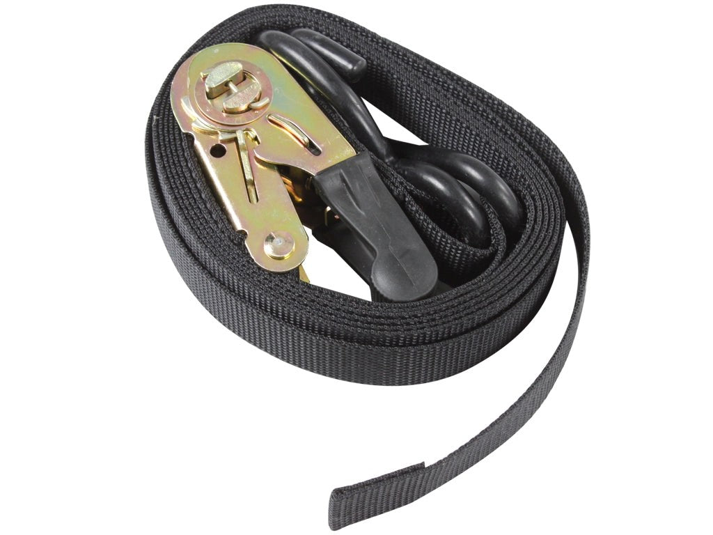BlackRatchetStrap25mmX4MWithHooks