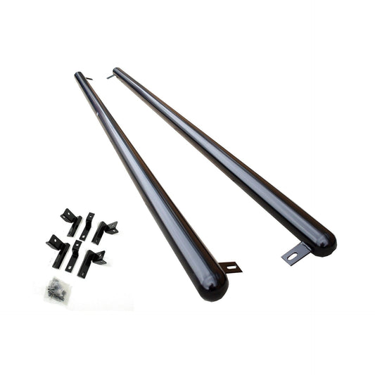 BlackSideBarswithRoundedEndsforVolkswagenTransporterT6LWB