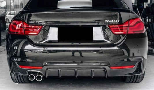 BMW4SeriesCoupeCarbonFibre/GlossBlackRearSingleExitDiffuser(F32,F33,F362013-2018Models)