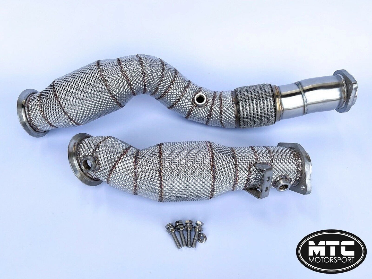 BMWM3M4G80G82Downpipeswith200CellHi-FlowSportsCats&HeatShield2021|MTCMotorsport