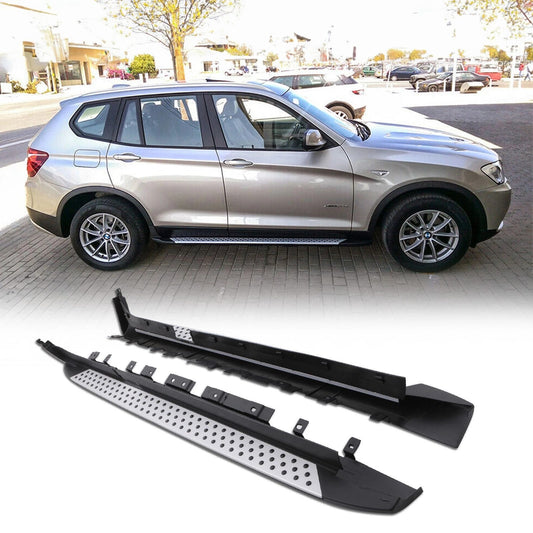 BMWX3F2510-17Black&SilverSideSteps