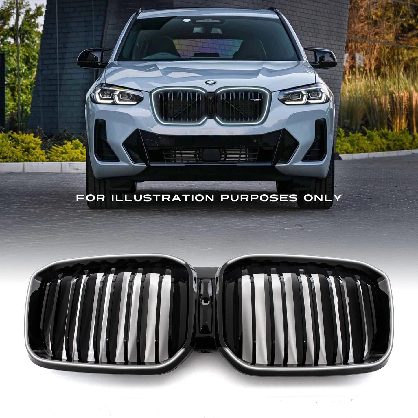 BMWX3G0122-24GlossBlackLEDGrille