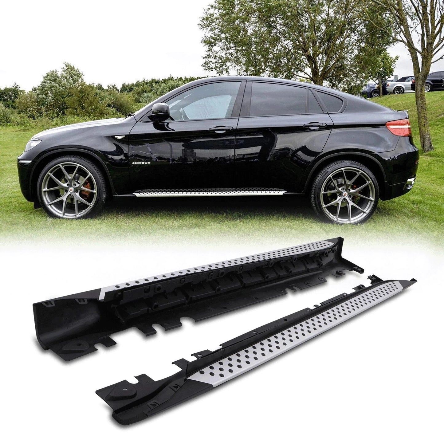 BMWX6E7108-14Black&SilverSideSteps