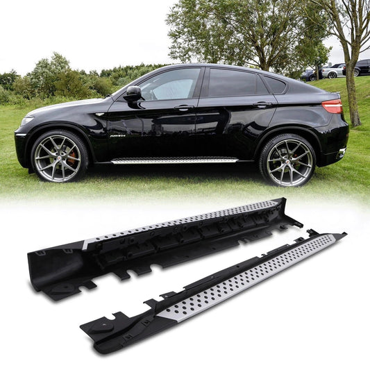 BMWX6E7108-14Black&SilverSideSteps