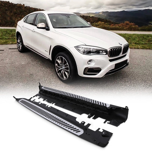 BMWX6F1615-19Black&SilverSideSteps