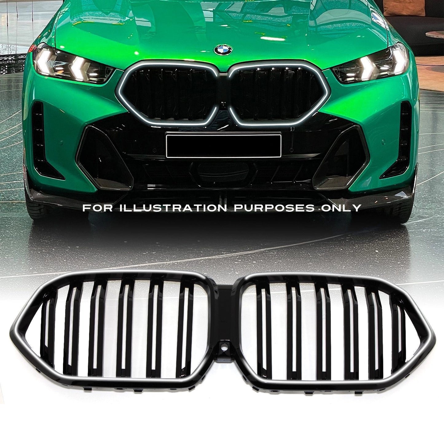 BMWX6G06LCI2024+GlossBlackLEDFrontGrille