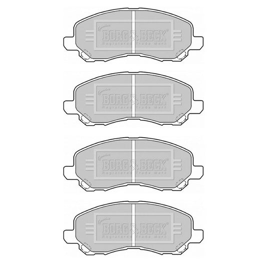 Borg&BeckFrontBrakePadSetFitsCitroenC4Aircross1.6/1.8Hdi1607690380