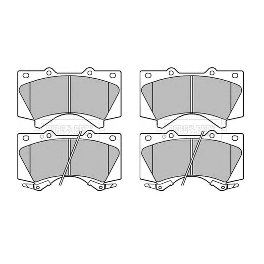 Borg&BeckFrontBrakePadSetFitsToyotaLandCruiser2002007On,044650C020