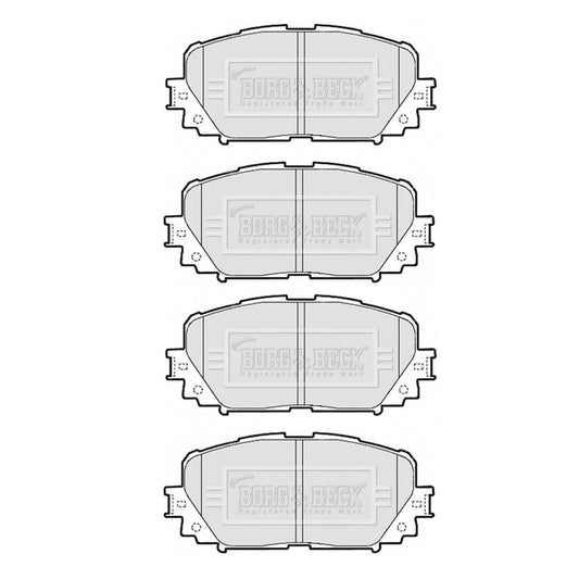 Borg&BeckFrontBrakePadSetFitsToyotaYaris/Vitz1.0,1.3,1.8Vvt-I