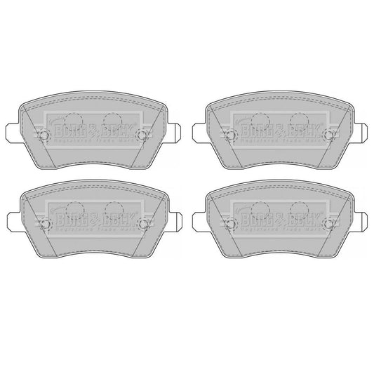Borg&BerkFrontBrakePadSetFitsDaciaDuster2010-2017,7701208422