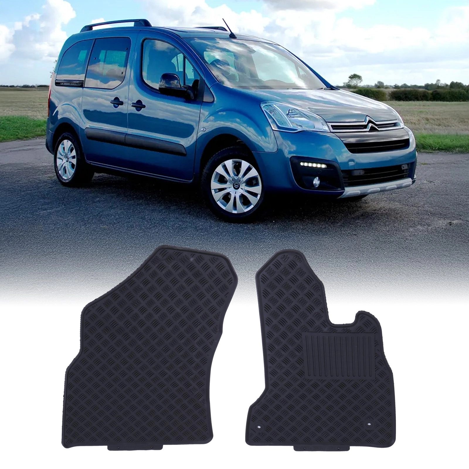 CitroenBerlingoMK208-17BlackFloorMatsSet