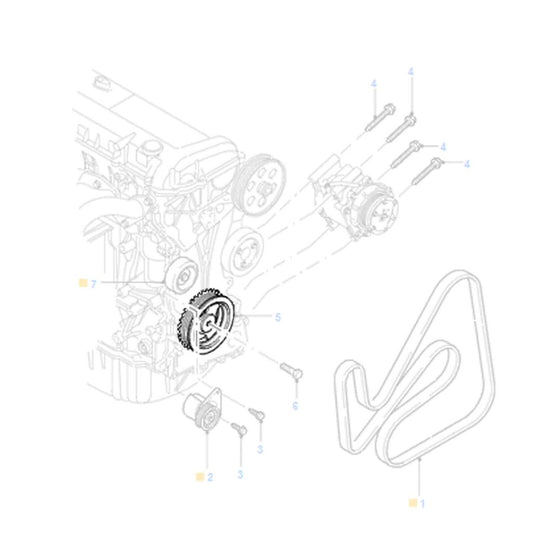CrankshaftBeltPulleyFitsFordMondeoMk3Mk4S-MaxGalaxyFiesta1S7g6316be5227815