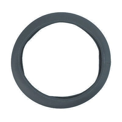 DarkGreyStylishLeatherCarSteeringWheelCoverGloveUniversalGrip