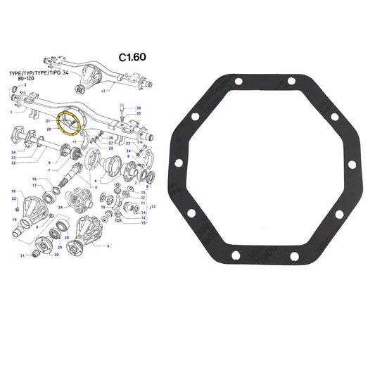 DifferentialGasket/SealFitsFordTransit2.5D1985-2000,7347007