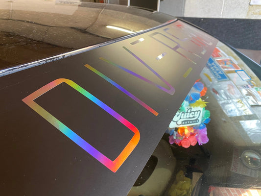 DIVERSIONSunStrip/WindowBanner(BLACKOILSLICK/MULTICOLOURED)