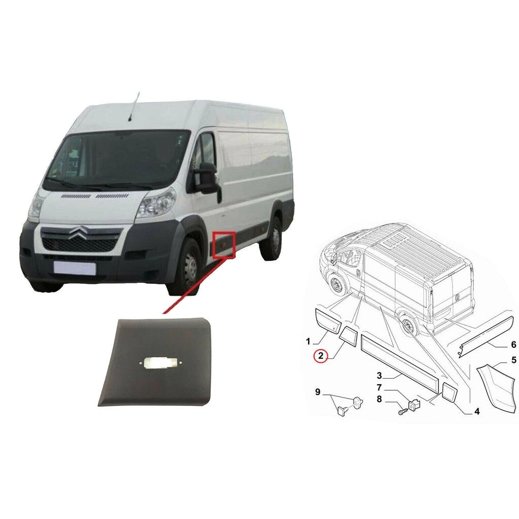 DoorPanelMouldingTrimLeftLightMarkerFitsBoxer,Ducato,Relay,735422954