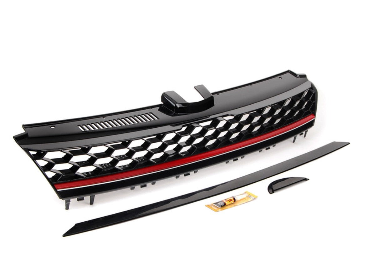 ECSTuning-BadgelessGrille-WithRedStripMK7GTI