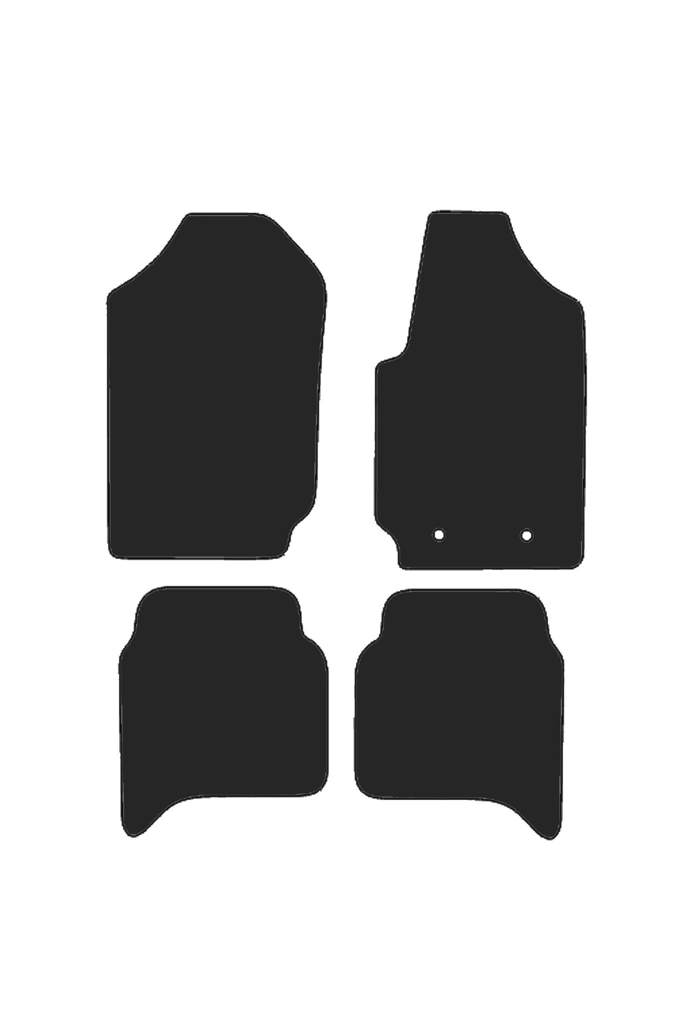 FitsFordRanger2012-2022TailoredFront&RearRubberMats
