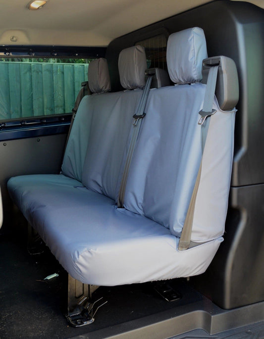 FitsFordTransitCustom2013-2023TailoredRear3-SeaterBenchSeatCover