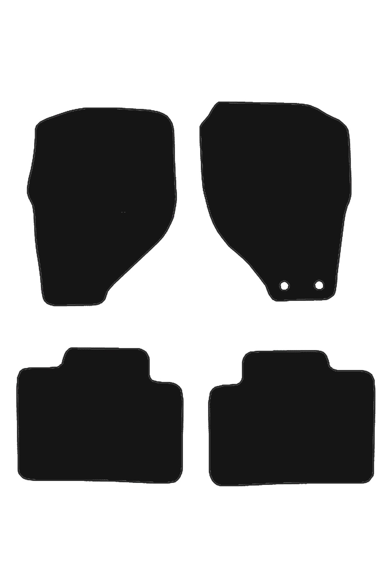 FitsIsuzuRodeo2005-2012TailoredFront&RearRubberMats