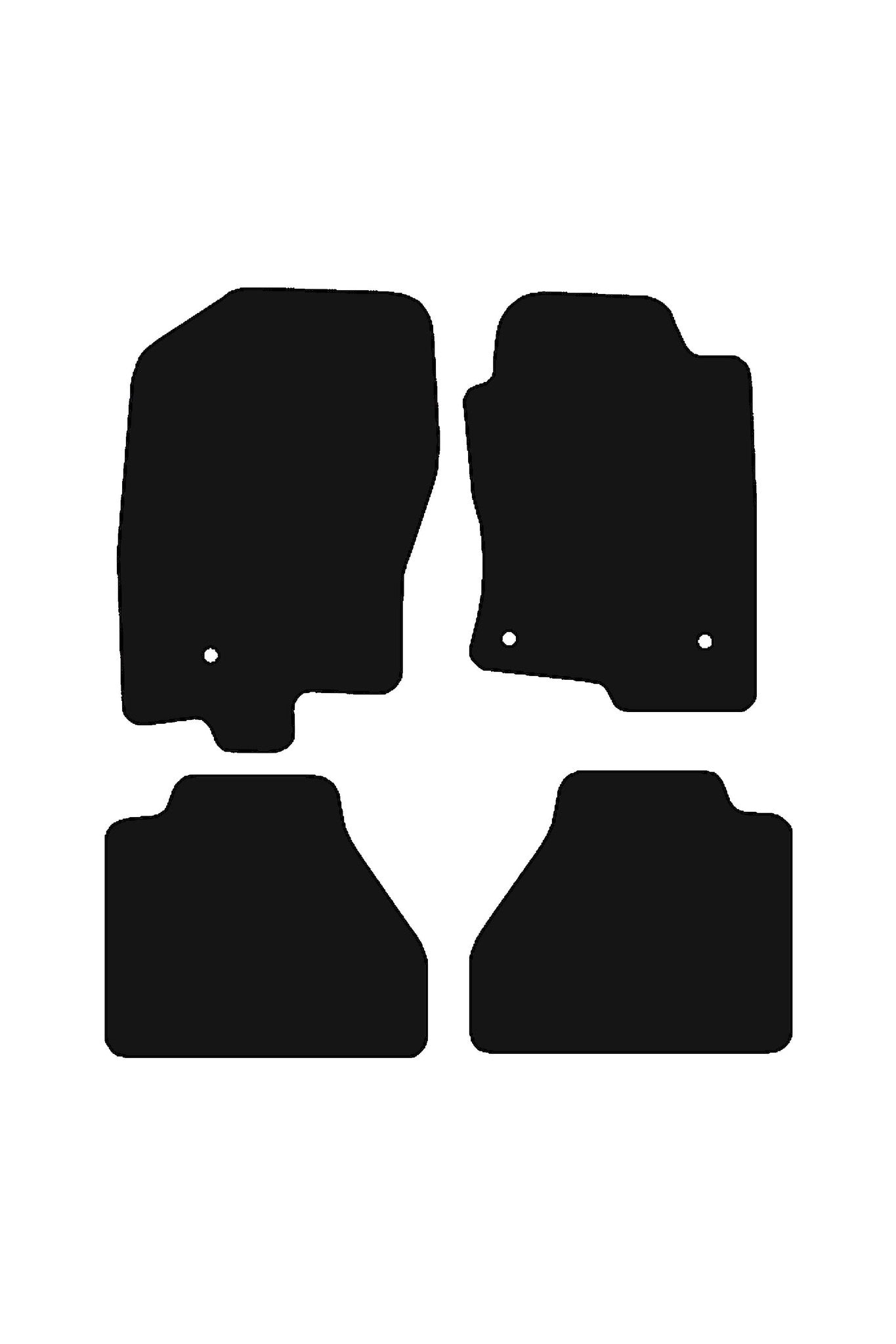FitsNissanNavara2010-2016TailoredFront&RearRubberMats