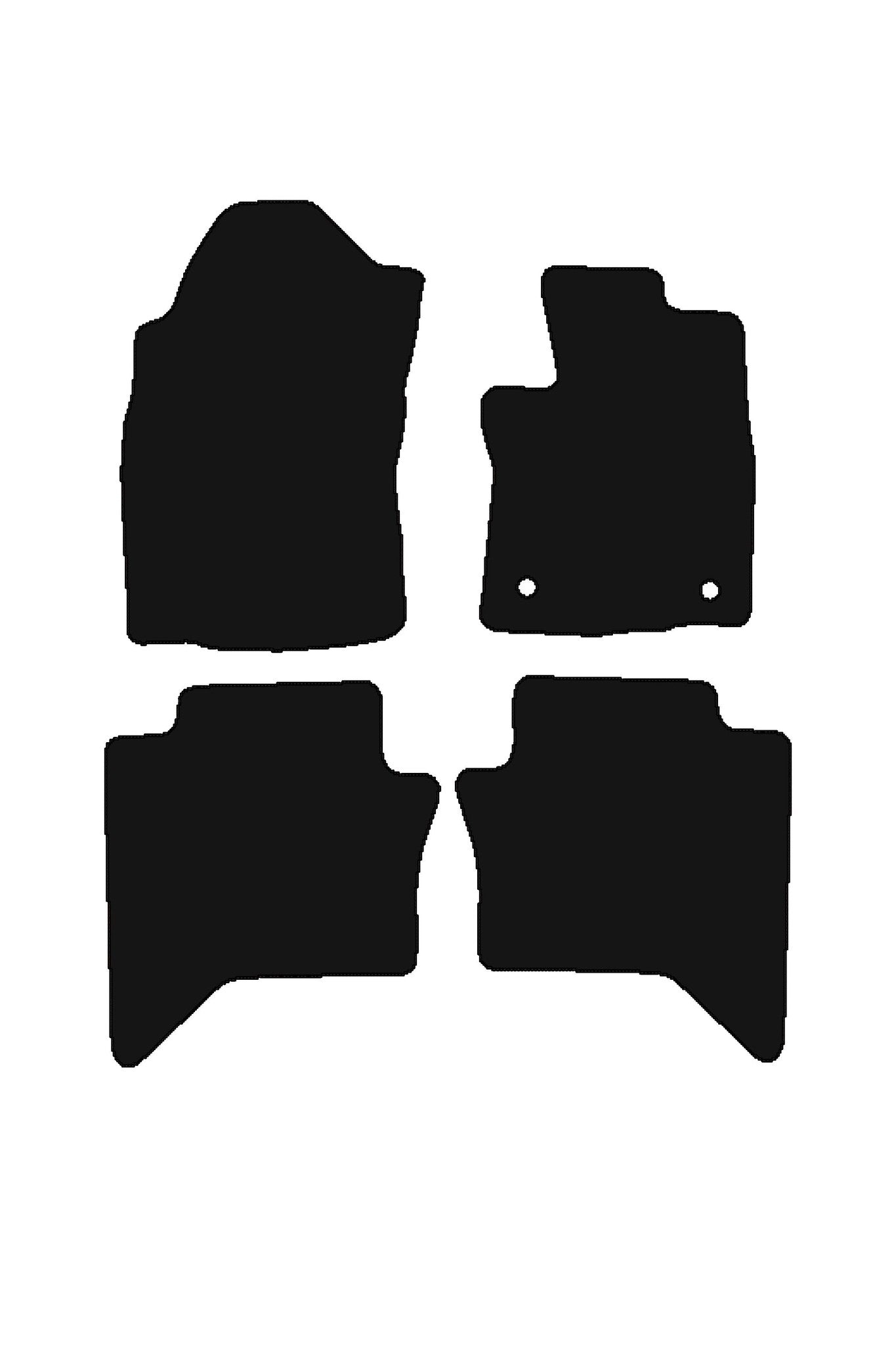 FitsToyotaHilux2016+TailoredFront&RearRubberMats