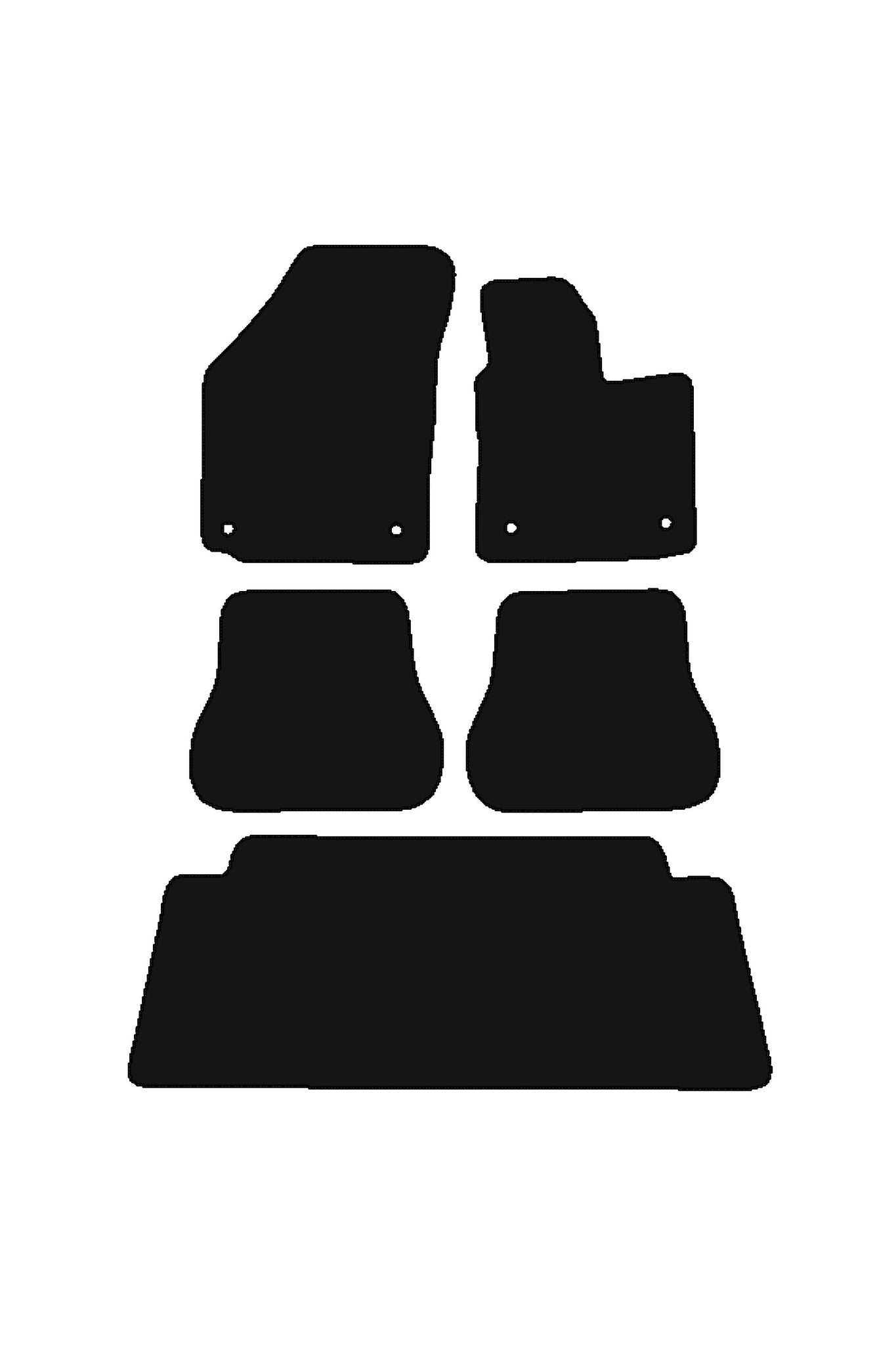 FitsVWVolkswagenCaddyMaxiLife2004-2021TailoredRubberMats