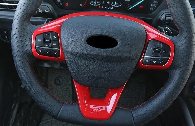 FordFiestaVibrantRedSteeringWheelTrims(MK8/2018+)