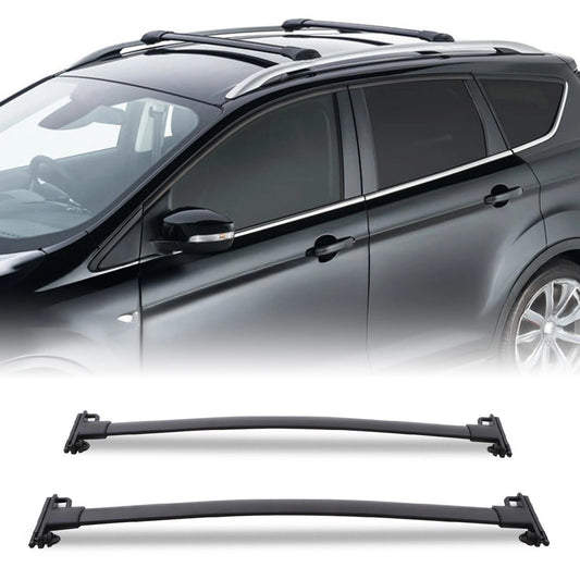FordKugaMK108-12FullLengthBlackRoofCrossBars