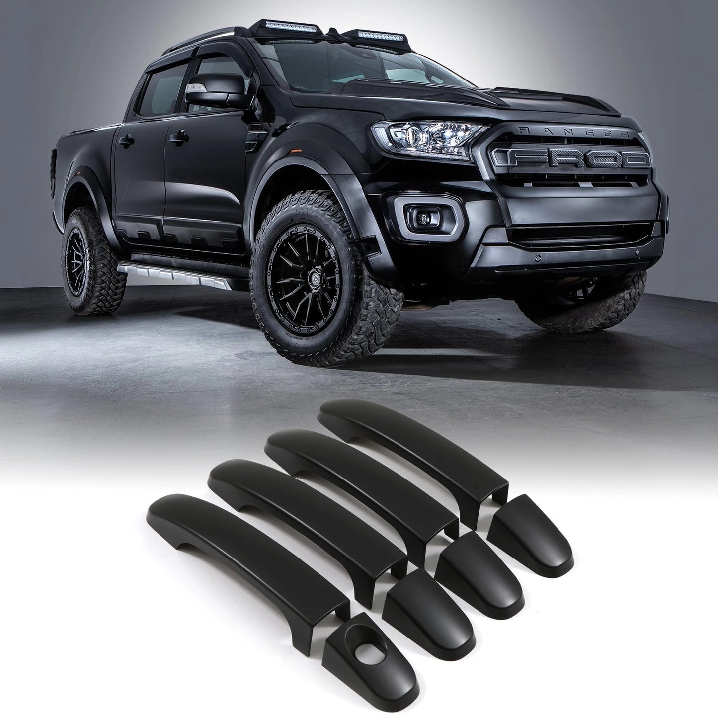 FordRangerT6T7T812-21BlackDoorHandleCovers