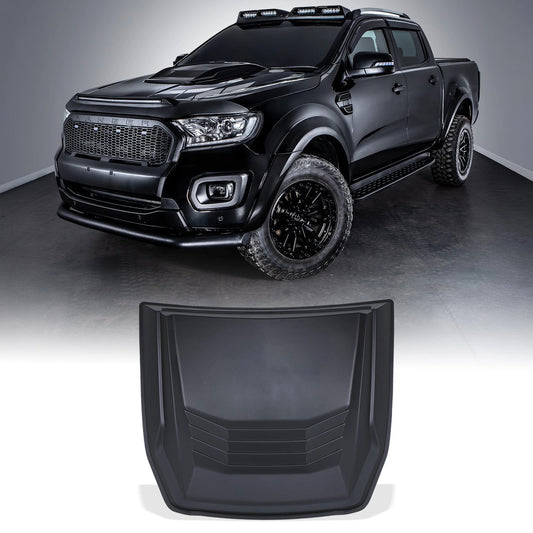 FordRangerT6T7T812-22MatteBlackBonnetScoop