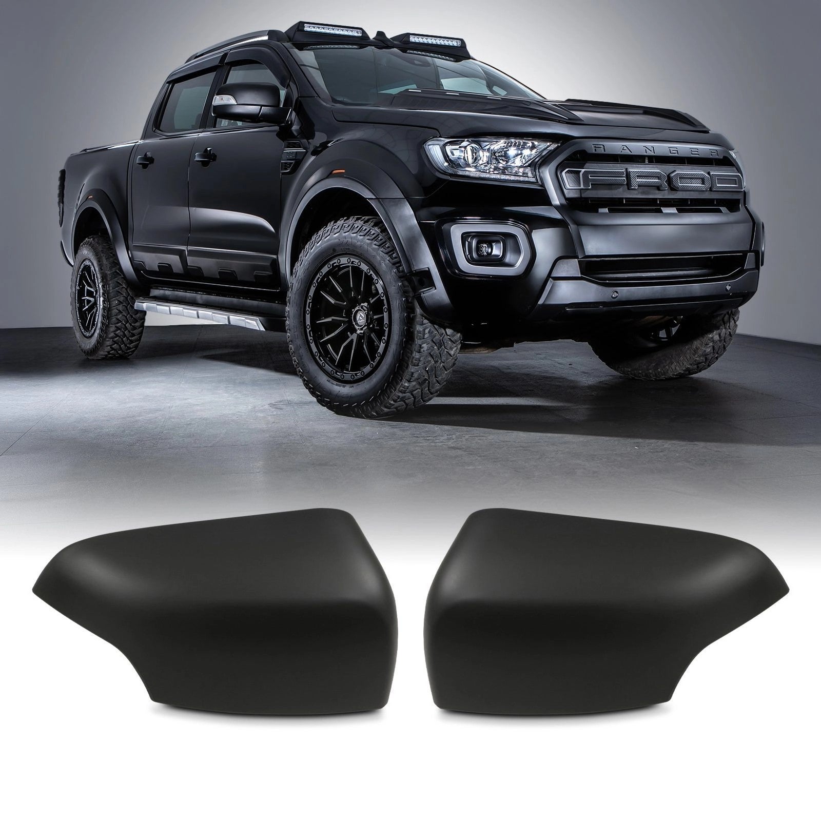 FordRangerT6T7T82012-2022BlackDoorMirrorCovers