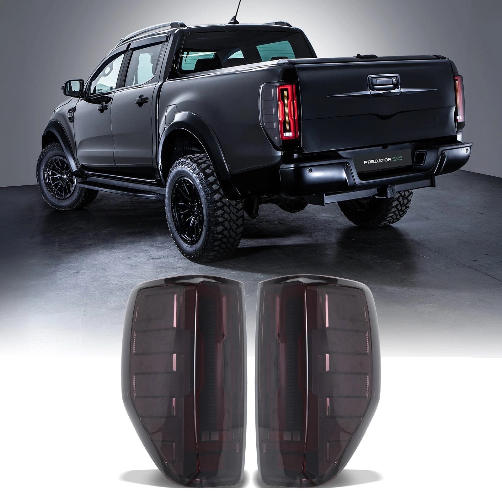 FordRangerT6T7T82012-2022SmokedLEDAMGStyleRearTailLights