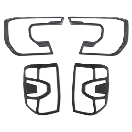 FordRangerT92023+BlackHeadlightandTailLightSurroundsTrim