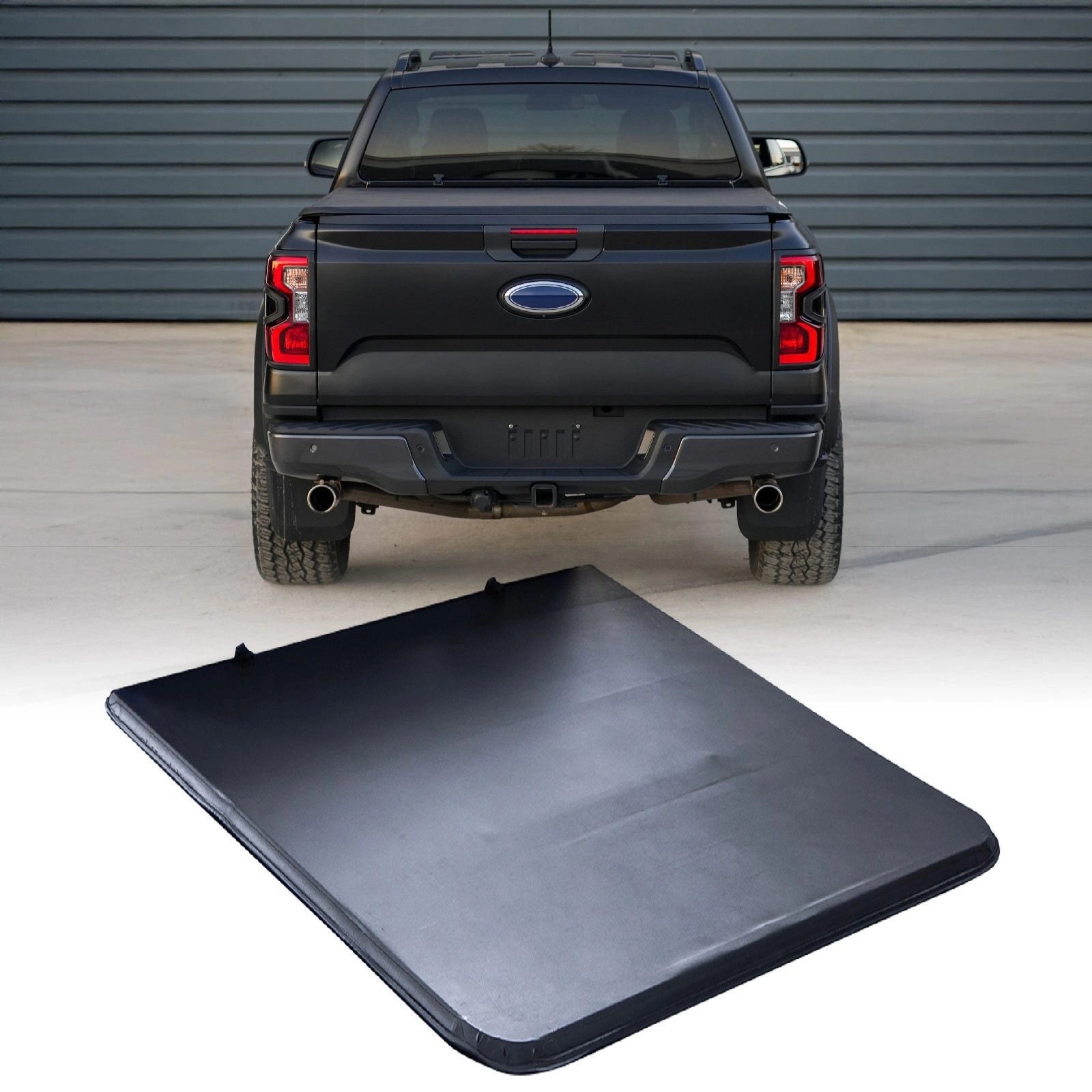 FordRangerT92023+BlackTri-FoldSoftTonneauCover