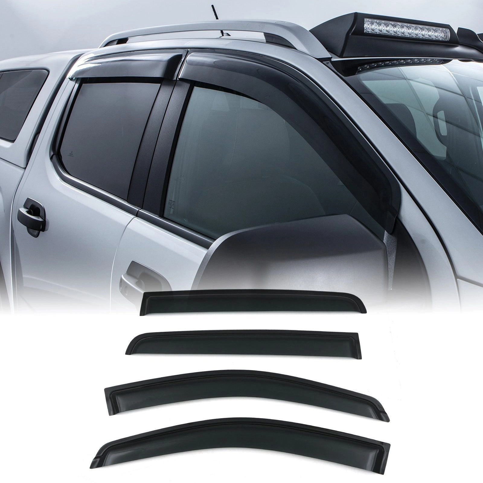 FordRangerT92023+BlackWindDeflectors
