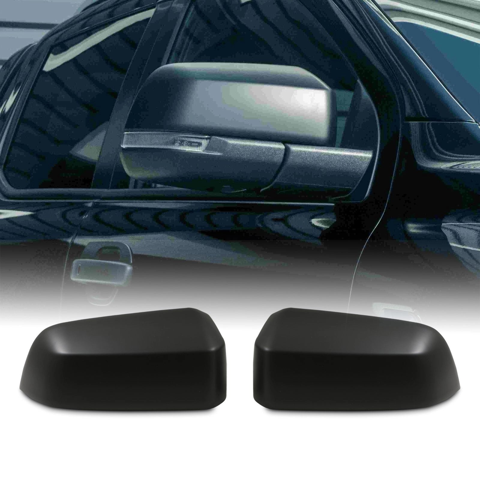 FordRangerT92023+MatteBlackDoorMirrorCovers