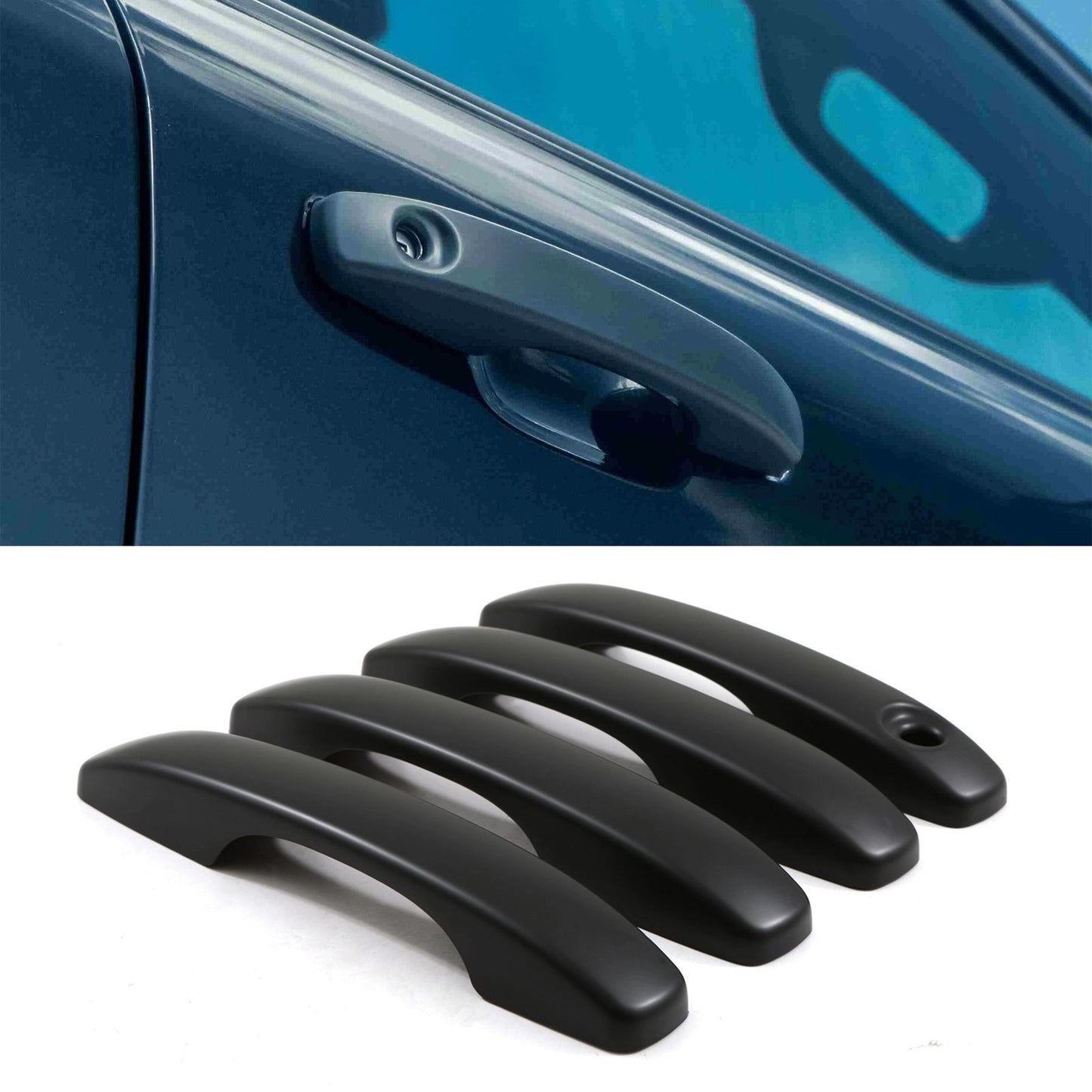 FordRangerT92023+MatteBlackDoorHandleGuardCovers