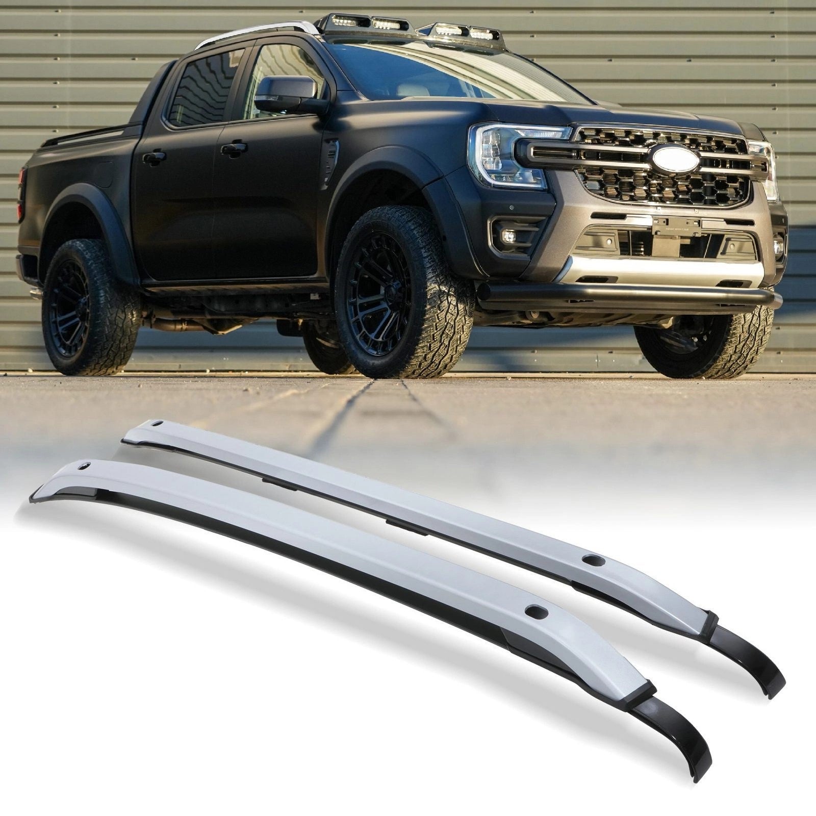 FordRangerT92023+SilverRoofRails