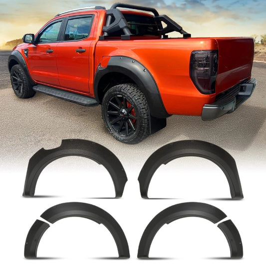 FordRangerT9Wildtrak2023+MatteBlackWheelArchKitWithSensorHoles