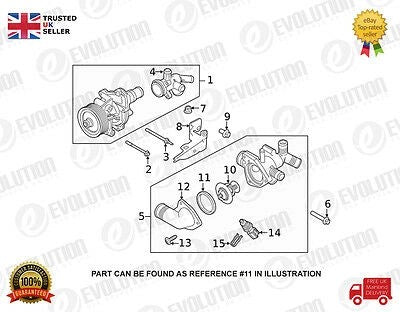FordTransitMk6/Mk7Connect02/14ThermostatRubberORingGasketW704553s300