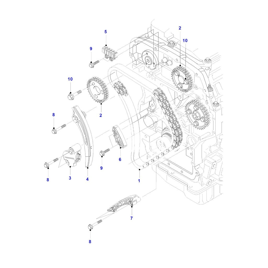 FordTransitMk690PsTimingChainTensionerKit4PcsWithoutFounding