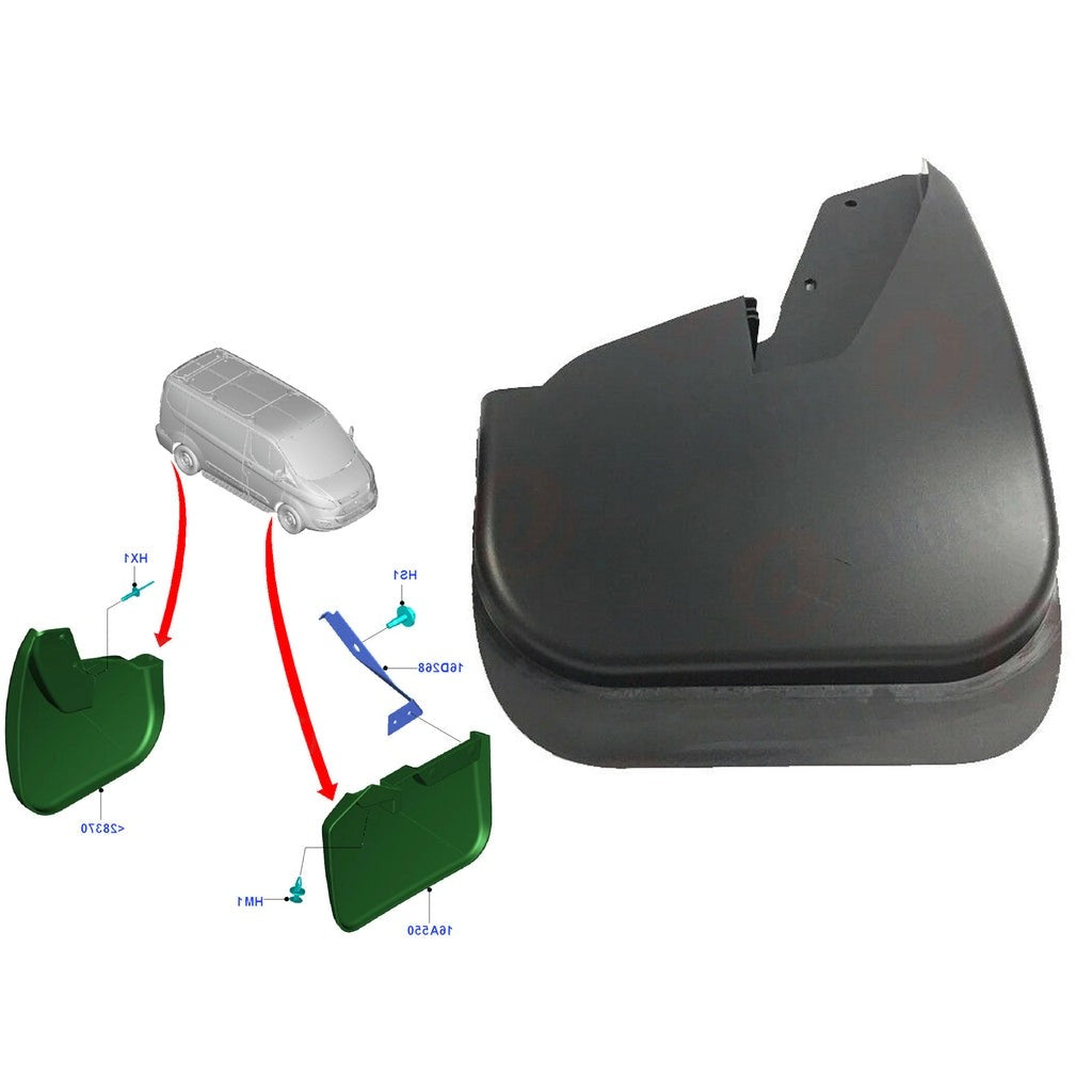 FordTransitTourneoCustomRearRhGeniuneMudSplashGuardBk2128370ac