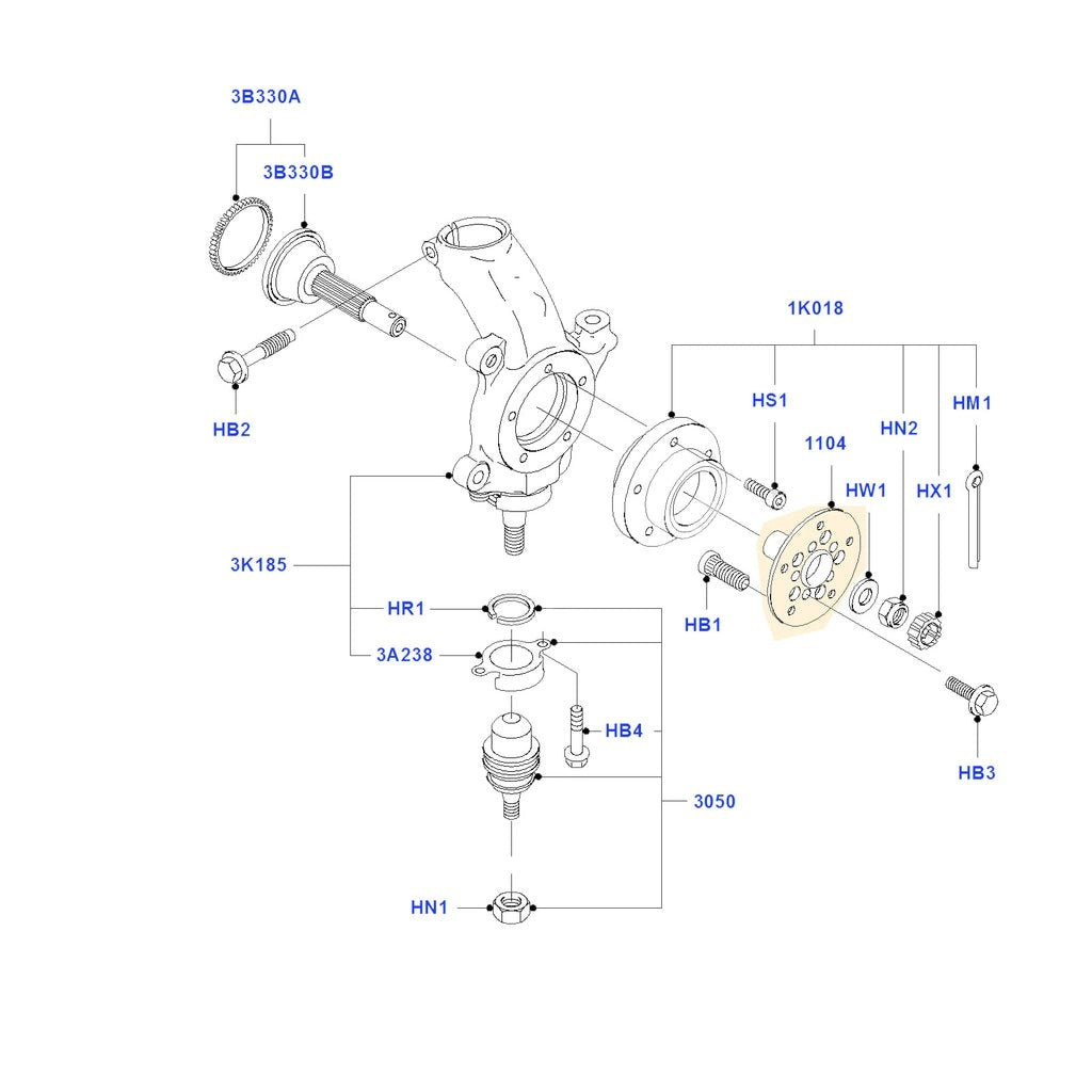 FrontRhOrLhWheelHubWithSingleRearWheelFitsFordTransitMk71458881