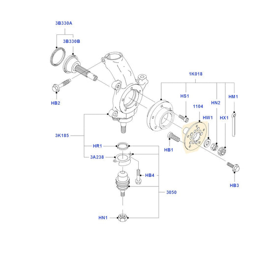 FrontRhOrLhWheelHubWithSingleRearWheelFitsFordTransitMk71458881