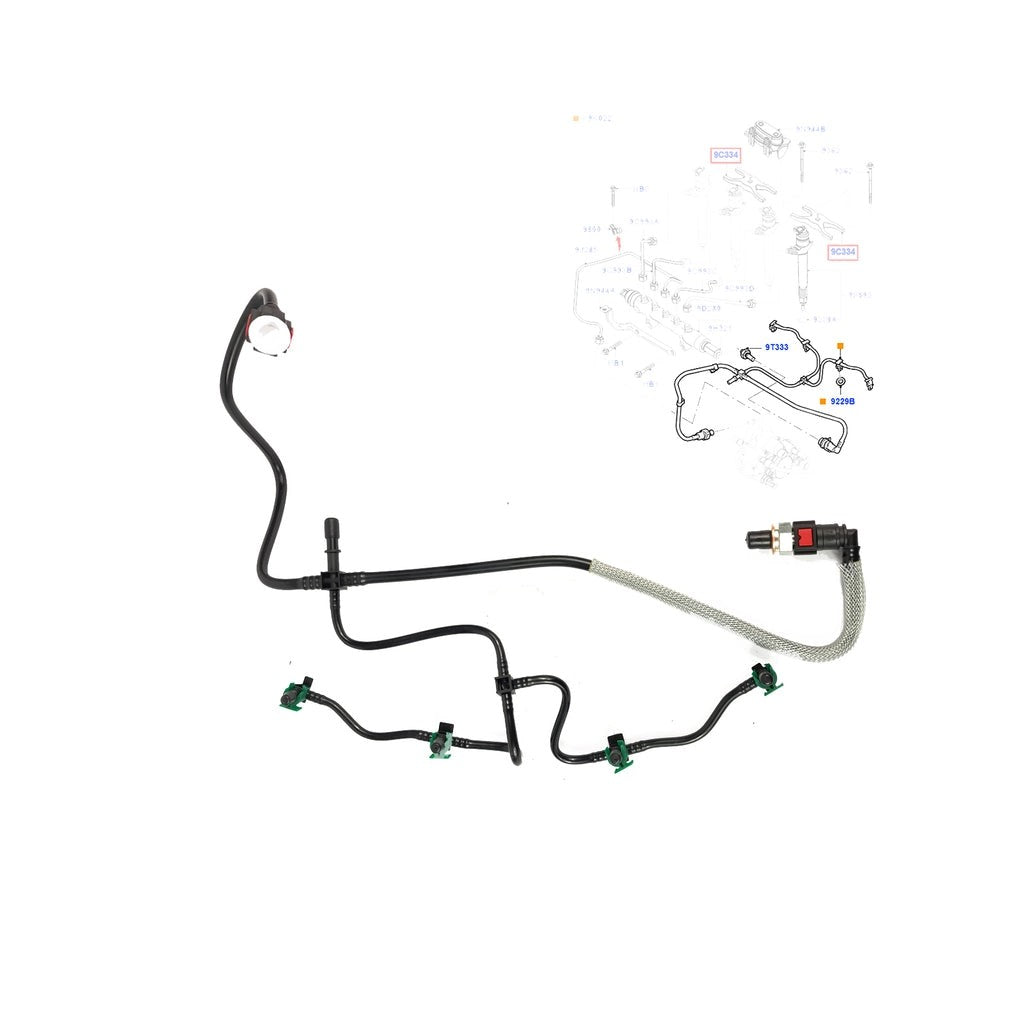 FuelInjectorReturnPipeWithClipsFitsFordTransitMk72.4Tdci1521640