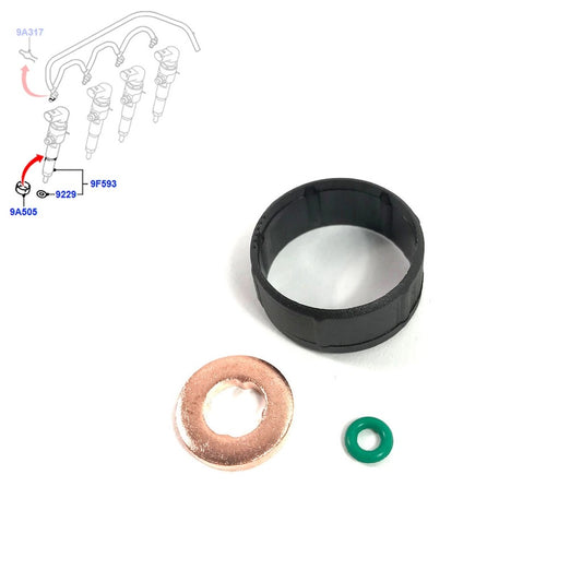 FuelInjectorSeal+Washer+OringFitsFordFiesta1.4Tdci2001On1204698