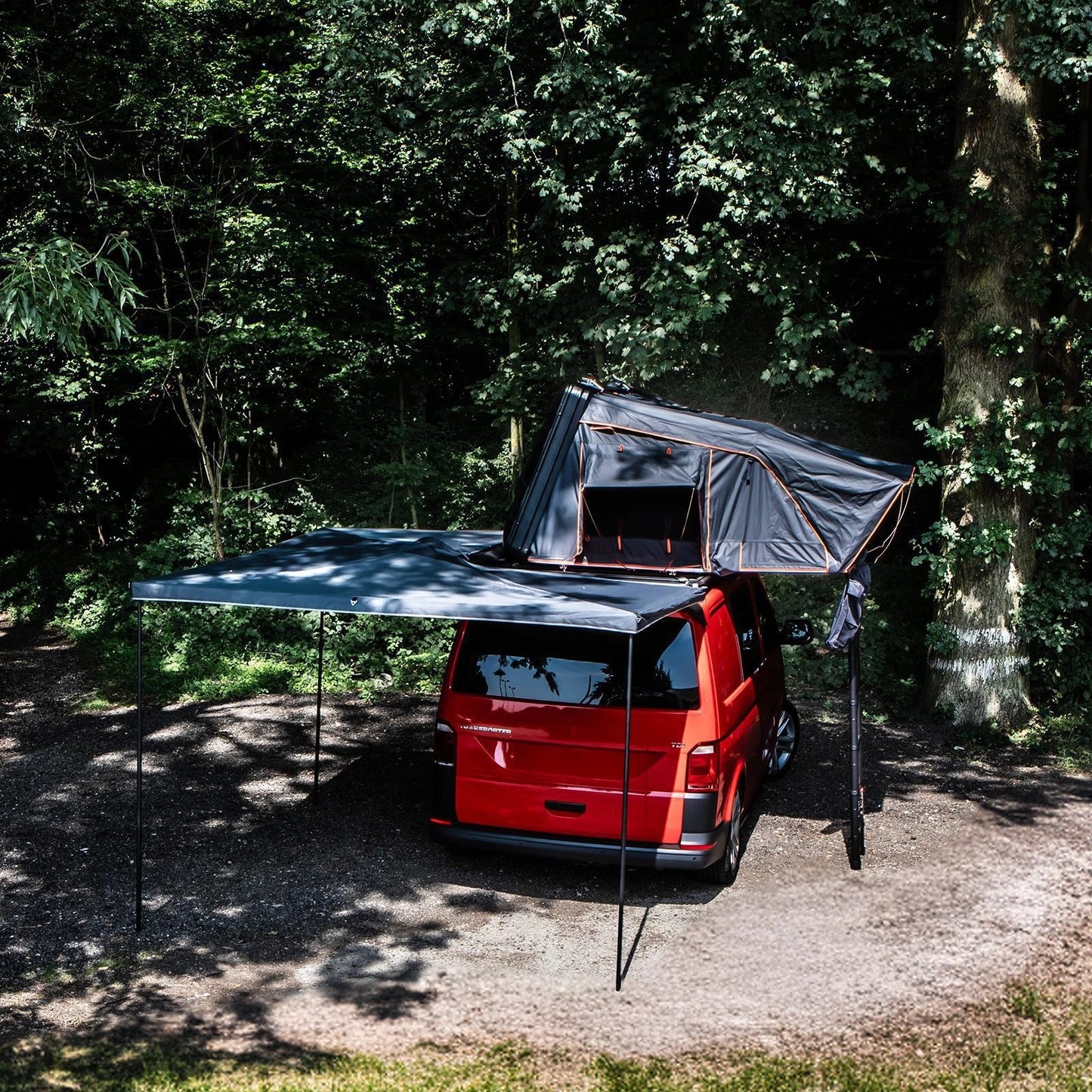 HardShellExpeditionRoofTopVanCampingTentWith270DegreeSideAwning&2.6MAluminiumRoofRack