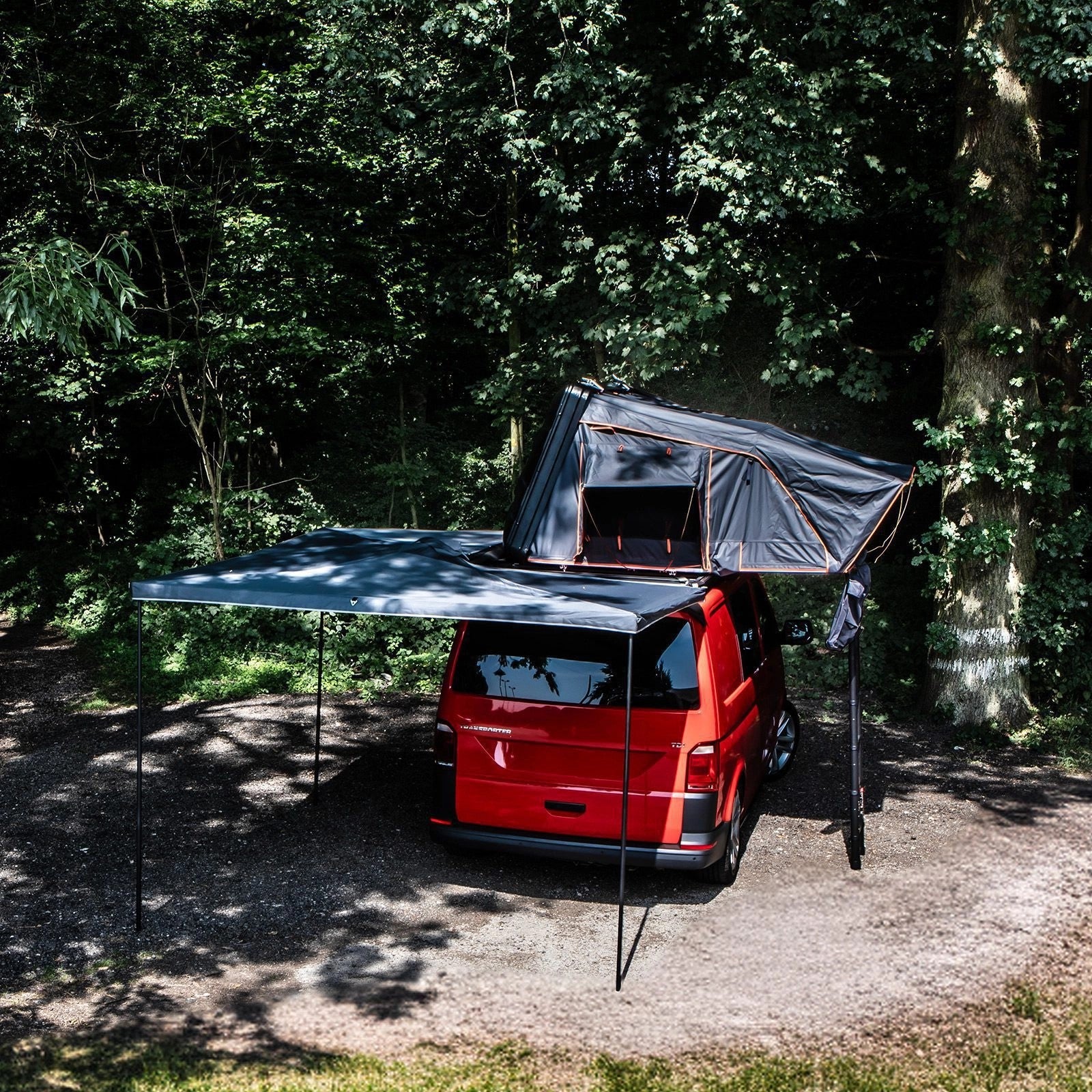 HardShellExpeditionRoofTopVanCampingTentWith270DegreeSideAwning&2.6MAluminiumRoofRack